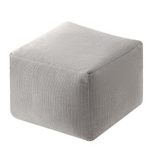 燈芯絨矮凳 懶人沙發腳蹬 可拆洗坐墊 榻榻米墊, 淺灰, 1個