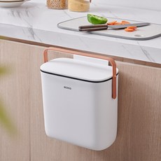 라쿠라 주방 음식물 쓰레기통 걸이식 10L, 그레이