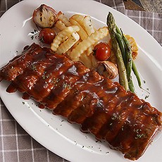 간편히 먹을수 있는 알뜰형 바베큐 폭립 500g(매콤한맛/오리지날맛), 폭립 알뜰형(오리지날맛)500gx4팩, 500g