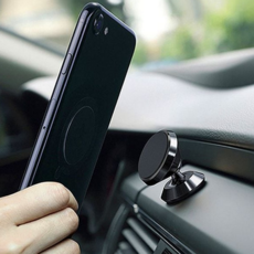 차량용스마트폰거치대 강력 마그네틱 대시보드 자석 차량용핸드폰거치대 360도 회전형, 송풍구-실버