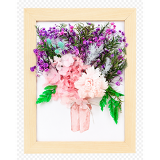 手工DIY乾燥花相框 永生花裝飾 花材包 DIY手工立體裝飾 乾燥花相框 乾燥花吊框 手工DIY 立體相框 麥手作, P茶蘼