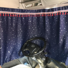 SKANDSALO 차량용커튼 H7 H5 M5H7 전용 침대 암막커튼 운전 화물차용품, 네이비, 1개