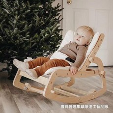 XMXZH 新款木質搖搖椅 新生兒躺椅, 木色
