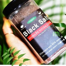 비건 유황 블랙솔트 가는입자 500g 식용 요리 양치 목욕, 1개