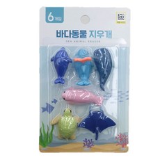 바다동물 지우개 6입, 1개