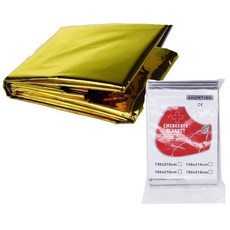 비상용 구급 보온 담요 체온 유지 은박 담요 응급담요 조난용 긴급구조, 1개, 금색