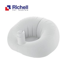 Richell 利其爾 充氣椅 充氣沙發 學習椅 幫幫椅 幫寶椅 外出椅 - 桃園小太陽, 灰