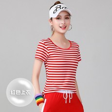 줌바 댄스 복장 줌바웨어 상의 반팔 티 바지 빅사이즈 에어로빅복 방송댄스복 여성 댄스복