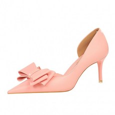 리본 여성하이힐 세라하이힐 공주풍 가보시하이힐 학생 스타일 여성구두