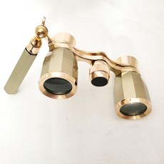 미니 쌍연경 콘서트 망원경 휴대용 손잡이 오페라글라스 빈티지, U