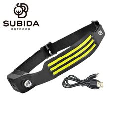 해루질랜턴 등산 모션센서 램프 LED 안전모 랜턴 헤드랜턴 캡라이트, 블랙, 1개, 3줄 베이직