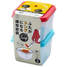 아사히덴키카세이 旭電機化成 스마일키즈 집게형 보관용기 2개입 175ml, 2개, 2色セット, 1L