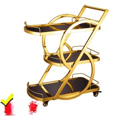 업소용 서빙 카트 이동식 뷔페 선반 와인바 테이블 매장, 기본구성, 1개, 유럽 스타일 80x44x93.5cm