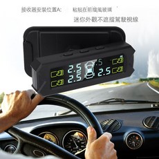 迷你無線輪胎壓力監測器，數位顯示，即時監測，安全節能, 1個, 736蜂鳴外