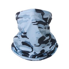 普特汽車精品 冰絲防曬魔術面罩 冰絲頭巾 防曬頭套 運動頭巾 運動頭套 脖套 頸套 圍脖 脖圍 騎行頭巾, 淺灰迷彩, 1個