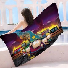 클래식 애니메이션 비치 타월 목욕 퀵 드라이 모래