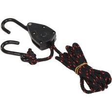 파모토 2쌍 조절 가능 내구성 강한 래칫 타이 다운 스트랩 카약과 카누용 풀리 시스템 후크 수용량 안전하게 수상 스포츠 장비를 들어올리고 운반하는 데 적합, 4개 68kg, 검정