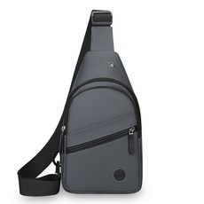 【Arbea】男士新款休閒韓版防水牛津布肩背包商務胸包斜背包胸前背包【C1144】, 灰色, 灰色