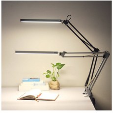 台灣現貨 LED 護眼檯燈 檯燈 360度旋轉 宿舍 學生 桌燈 多段式 工作燈 讀書燈 USB 電燈 床頭燈 書桌 燈, 常規燈(黑) 夾子款