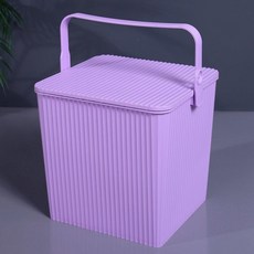 第2代 可坐方形水桶帶蓋 加厚塑料多功能桶凳, 新款加厚 帝王紫 可坐方形, 帝王紫