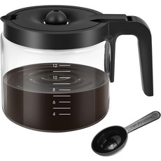 커피 메이커 12컵 유리 포트 교체용 큐리그 K-Duo 5100 싱글 서브 K-컵 포드 & 카라페 다른 제외