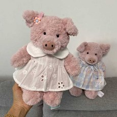 巴塞羅熊巴納布斯豬玩偶適用娃衣：多款裙子服裝替換，打造百變造型, 1個, 白色,Huge47厘米熊穿