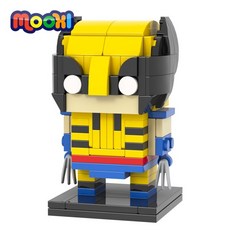 MOOXI 영화 128Pcs 벽돌 그림 늑대 인간 BrickHeaded 모델 DIY 빌딩 블록 어린이를위한 장난감 생일 선물