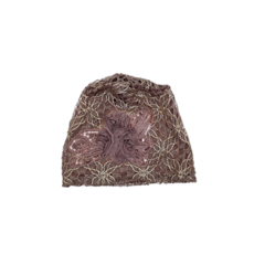 蕾絲套頭帽-深咖啡色