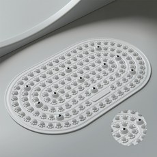 유니케이 말랑말랑 발바닥 지압매트 욕실 미끄럼방지 주방 대형, 말랑지압판 그레이, 1개