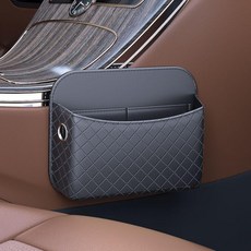 車載收納盒儲物袋 粘貼式大容量儲物袋, 1個, 黑色