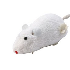 고양이 장난감 움직이는 태엽 쥐 장난감 재미있는 고양이 장난감, 1개, 흰색