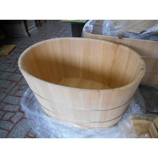 台灣檜木 3.5尺泡澡桶 自然風, 1個