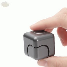 금속 재질 육면체 회전 조작 손가락 집중력 향상 스트레스 해소 휴대 가능 감각, 1개, 1피젯다이스-그레이