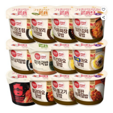 햇반컵반12종 습김치+불닭마요+직화불고기+철판제육+김치날치+미역국밥+치킨마요+스팸마요+버터장조림+강된장보리+직화볶음짜장+철판김치, 1세트