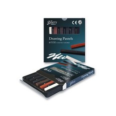 문교 콘테 드로잉 파스텔 사각 6색 세트, 1세트