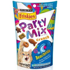 Friskies 喜躍 Party Mix 香酥餅貓零食, 海洋風味(鮪魚、鮭魚、鯛魚), 60g, 1個