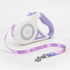 寵物自動伸縮牽引繩 炫彩燈光 夜間照明, 紫色,5米, 1個