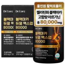 닥터코어 블랙마카 아르기닌 듀얼 맥스업 80000, 2개, 120정