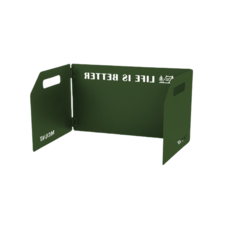 캠핑 접이식 알루미늄바람막이 접이식 가스버너바람막이 화로바람막이, 3개, 녹색