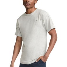 챔피언 티셔츠 클래식 유니섹스, Oxford Gray - C Logo_크기가 큰