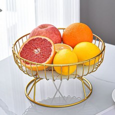 Qiaokao 대리석 패턴 과일 플레이트, 화이트, 1개