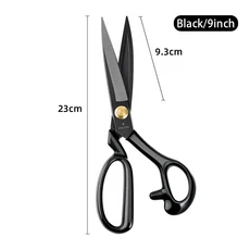 전문 가위 극단적 인 선명도 직물 절단을위한 헤비 듀티 금속 바느질 공예 도구 LK-AA228, 9 inch Scissors 1pc, 01 다크 카키