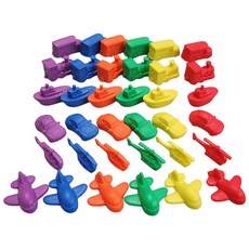 USL遊思樂 軟質交通工具模型組(6形 6色 72pcs) / 袋, 詳見包裝