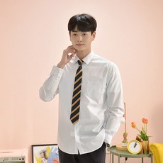 교복쇼핑몰 교복몰 남성 화이트 셔츠 (컬러체크) 교복