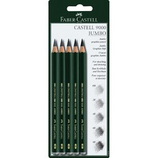 輝柏 Faber JUMBO 頂級 9000 粗芯 素描 製圖 鉛筆 5支入 粗桿 大鉛筆, 1個