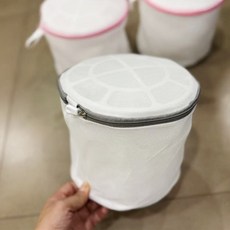 升級款內衣洗衣袋 內含骨架 手提式網袋, 1個, 內衣專用▶有支架灰色圓筒型▶細網洗衣袋