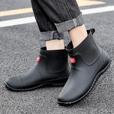 남자 발편한 가벼운 레인부츠 논슬립 숏장화 야외 작업용 낚시화 워터슈즈