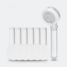 [단독][SET] 바른생활수 데일리 필터 샤워기 와이드 헤드+리필 필터 2세트, [항균볼] 샤워기+리필 필터 2세트, 1