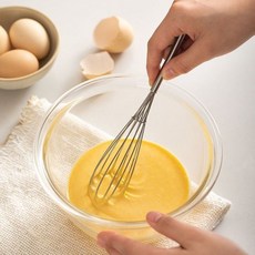 304不銹鋼打蛋器 食品級不銹鋼手動攪拌棒 家用廚房小型雞蛋奶油打發烘焙工具, 1個