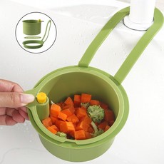 [LxU] 원터치 걸이형 싱크대 음식물 쓰레기 거름망 바구니, 1개